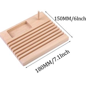 Người giữ bằng gỗ may tổ chức spool bobbin lưu trữ đa chức năng công cụ thủ công dễ dàng chủ đề giá xách tay khái niệm KEEPER - Product Image 3