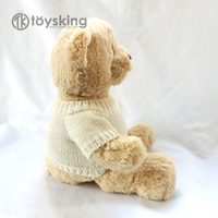 Ours en peluche câlin en tricot - Cadeau d'anniversaire ou de Saint-Valentin mignon pour les filles et les enfants, jouet en peluche doux personnalisable