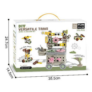 Juego de Herramientas Educativas STEM para Ensamblar Tornillos, Bloques de Construcción de Plástico para Niños, Juguete de Bricolaje, Banco de Trabajo de Juego con Caja de Herramientas Portátil - Product Image 6