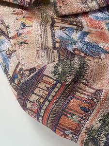 سترة بدلة أنيقة بياقة شال وطباعة، بليزر ضيق للحفلات والمناسبات الرسمية، معطف رجالي - Product Image 4