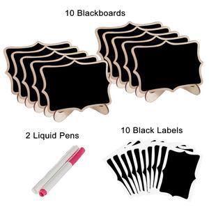 Mini tableaux noirs 20 pièces, petites étiquettes tableau noir, panneaux <span class=keywords><strong>de</strong></span> table, tableaux noirs en bois pour décoration <span class=keywords><strong>de</strong></span> mariage, présentation <span class=keywords><strong>de</strong></span> buffet <span class=keywords><strong>de</strong></span> fête - Product Image 6