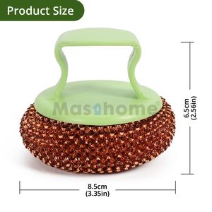 Non-Scratch Imitative Stainless Steel Scrubber <b>PET</b> Palm Scrub Kitchen Cleaning <b>Brush</b> Plastic Pot Dish <b>Brush</b> - Product Image 2