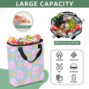 Custom logo Hawaiian Puakenikeni Flower Waterproof Insulated Lunch Bag Large Capacity Travel <b>Cooler</b> Beach <b>Backpack</b> - Product Image 4