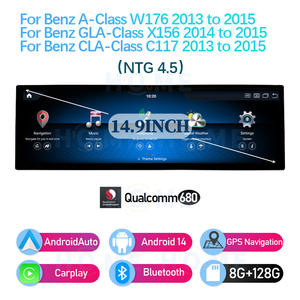 Prix d'usine 14,9 pouces Android pour Benz a CLA <span class=keywords><strong>GLA</strong></span> 2013-2018 NTG4.5 NTG5.0 Autoradio Multimédia Carplay Auto GPS Navigation - Product Image 4