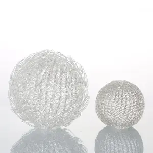 हाथ से बने तार खोखले ग्लास बॉल लैंप शेड अनियमित गोलाकार घुमावदार सिल्क आर्ट लैंप शेड ग्लास बॉल अनुकूलित