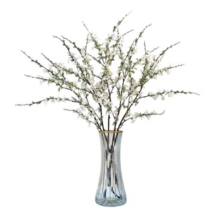 Vase à fleurs artificielles en saule blanc Wabi-sabi, décoration d'intérieur en plastique pour salon et table à manger - Product Image 5