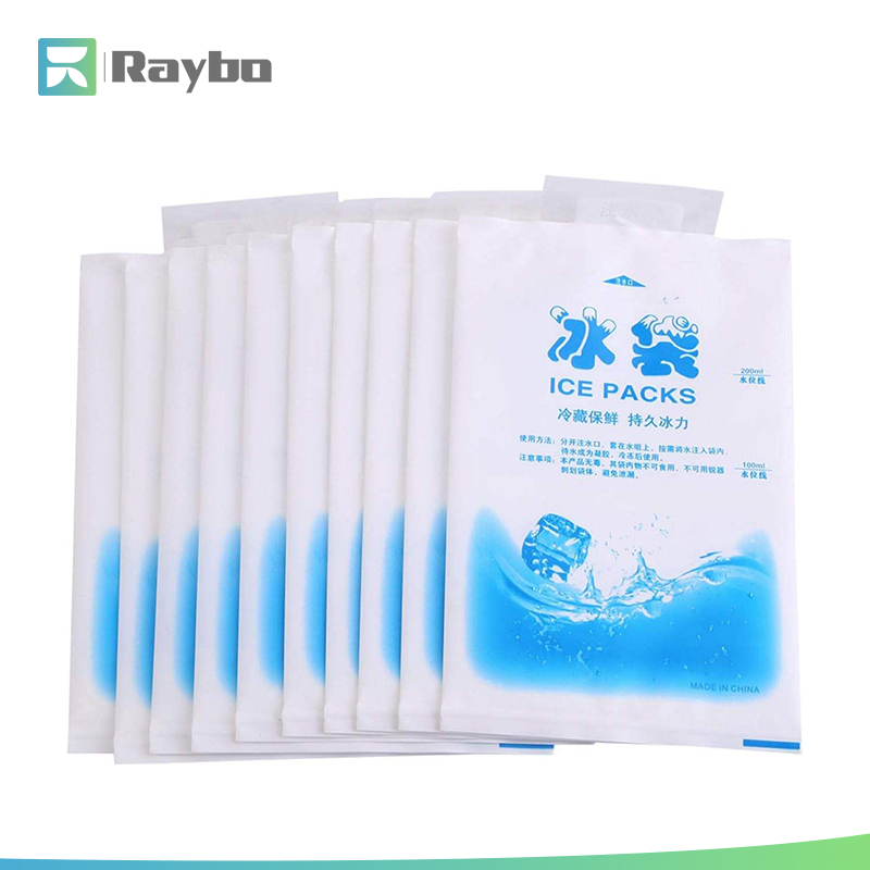 RAYBO Super Absorb Water Dry Ice Packs 400ml Fill Type Gel Ice Pack for Shipping Food Ice Packs