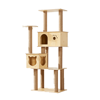 Nouveau design en bois chat Scratch arbre mignon chat arbre tour maison Condo bois arbre à chat