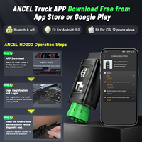 Escáner de Diagnóstico OBD2 de Alto Rendimiento con WiFi, Regeneración DPF y Ajuste de Velocidad para Cummins y Caterpillar HD200