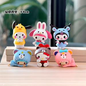 Figurine de dessin animé japonaise en PVC Kuromi My Melody, mignonne pour boîte mystère, modè<span class=keywords><strong>le</strong></span> de décoration de bureau ou de voiture, petit ornement - Product Image 4