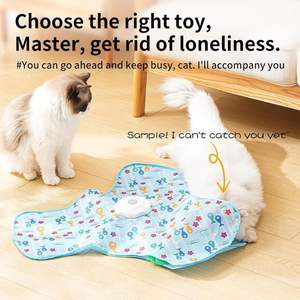 Juguetes para gatos Hide and Seek, pluma móvil impredecible en la cubierta, juguete de varita interactiva para gatitos, juguete para gatos recargable automático - Product Image 2