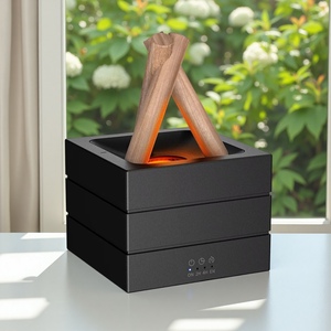 Tragbarer Flammen-Luftbefeuchter USB Ätherisches Öl Diffusor Farbwechsel-Licht Großer Nebelausstoß für Schlafzimmer und Büro - Product Image 1