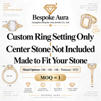 Monture de bague personnalisée en or 10K 14K 18K, platine, argent S925, adaptée à votre pierre, fabricant de bijoux OEM, usine de vente en gros, MOQ 1
