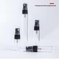 Flacons vaporisateurs de parfum en verre transparent de 3 ml/5 ml/10 ml, petits flacons de voyage portables, flacons vides rechargeables ambrés