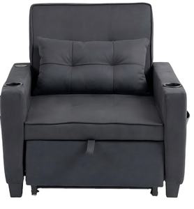 Ghế sofa đơn cao cấp sang trọng kiểu Ý, chất liệu giả da, có thể làm ghế ngủ, giá rẻ, sản xuất theo đơn đặt hàng (OEM). - Product Image 1