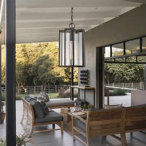 Lustre extérieur carré minimaliste moderne décoration éclairage cour véranda lustre de jardin - Product Image 2