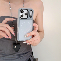 Nouvelle coque de téléphone magnétique double couleur Jelly, compatible avec iPhone 1617 ProMax, coque de protection couleur bonbon, coque souple simple 2-en-1