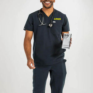 Scrubs pour hôpitaux Scrubs médicaux extensibles respirants Fabricants Scrubs médicaux de taille de couleur personnalisée Uniformes d'infirmière pour hommes pour l'hôpital - Product Image 5
