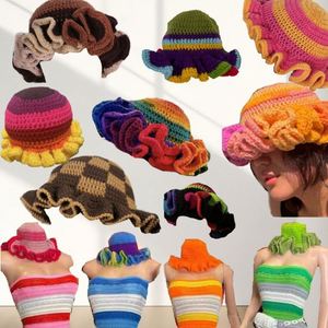 Chapeaux Bob en Crochet Faits Main Unisexe Multicolores pour Halloween – 100% Acrylique Respirant et Imperméable de Haute Qualité – Vente en Gros - Product Image 2
