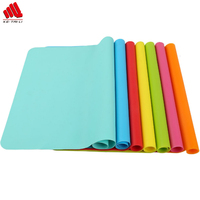 Tapis de table/cuisine carré en silicone lavable, antidérapant, style zen asiatique, écologique, marque privée, collection 2021