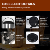 Seau isotherme en acier inoxydable MS 6-12L pour café, lait, thé, boissons, distributeur de boissons, baril isolé pour thé au lait