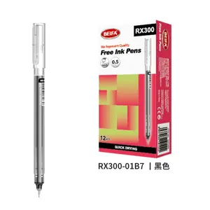 BEIFA RX300 tinta cepat kering, pena tinta kapasitas tinggi tipe plug ujung jarum 0.5mm untuk menulis ekstra halus gratis pena tinta