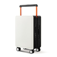 Maleta DE EQUIPAJE DE NEGOCIOS grande TSA moderna, 8 ruedas, varilla de tracción ancha, carro de aleación, apertura con cremallera, PC, poliéster, Simple para vacaciones