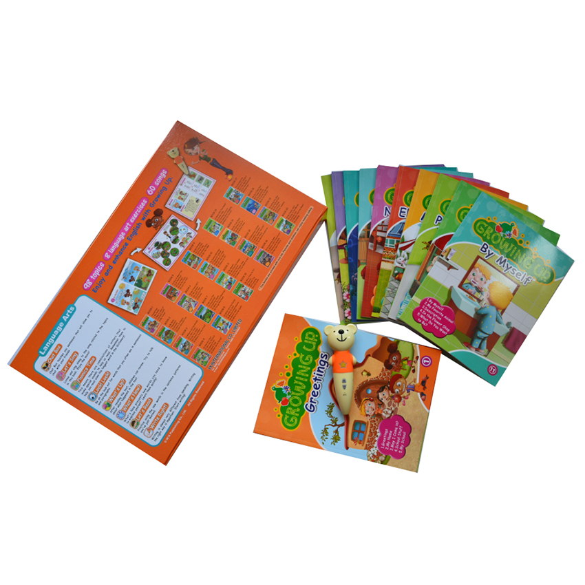 Conjunto de aprendizaje de inglés para niños incluyendo 20 libros y 1 pluma de lectura