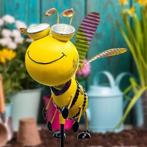 Adornos <span class=keywords><strong>de</strong></span> jardín impermeables, luces <span class=keywords><strong>de</strong></span> estaca solares Led <span class=keywords><strong>de</strong></span> abeja amarilla para decoración al aire libre - Product Image 1