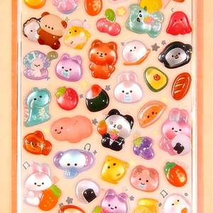 Pegatinas 3D personalizadas de fundición sólida con efecto pop, pegatinas decorativas en relieve estéreo <span class=keywords><strong>Kawaii</strong></span>, pegatinas abombadas para fundas de teléfono - Product Image 6
