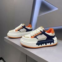 Baskets Colorblock Drip pour Hommes à Lacets, Respirantes en Maille, Antidérapantes, Légères, Style Streetwear, Usage Quotidien, Marche en Extérieur, Chaussures Tendance