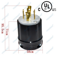 Connecteur de verrouillage L15-30C NEMA, adaptateur femelle de verrouillage de générateur, 30 A, 250 Volt, qualité industrielle