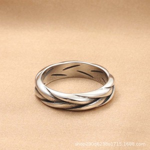 Stainless Steel <b>Braided</b> Ring Geometric Design Unisex Fashion Jewelry Party <b>Accessory</b> - Product Image 2