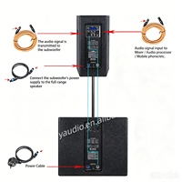 RD-18SA Ensembles d'enceintes subwoofer actives de 18 pouces avec coque métallique, son surround, amplificateur intégré 8 ohms 1000W pour utilisation en bar/KTV