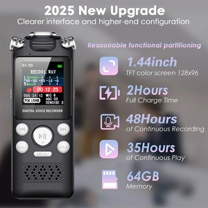 Factory AI Smart Microphone Noise Reduction Stereo <b>Voice</b> Recording Device <b>16GB</b> Mini Digital <b>Voice</b> <b>Recorder</b> 18 Hours Recording - Product Image 6