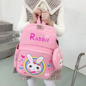 BEYOND Kids Kindergarten School Backpack Cartoon Cute Rabbit Children Primary School Bags For Teenage Girls