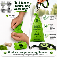 Sacs à déjections canines écologiques, anti-perforation, anti-fuite, certifiés GRS, avec impression de logo personnalisée en gros, parfum disponibles