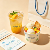 Gobelet en plastique PET jetable haute transparence avec logo personnalisé 16oz 20oz pour latte glacé, thé au citron, boissons à emporter