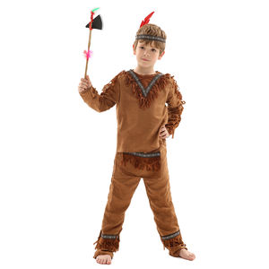 Costume <span class=keywords><strong>da</strong></span> Indiano per Bambini Abito Nativo Americano per Ragazzi Costume <span class=keywords><strong>da</strong></span> Indiana per Ragazze per Halloween - Product Image 3