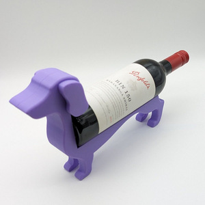 Colorido ABS Dachshund soporte para botella de vino Mesa cocina organización accesorio vino regalos de negocios promocionales - Product Image 3