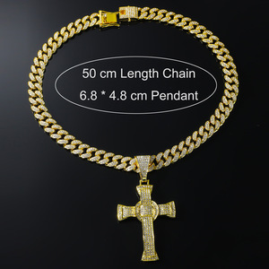 2026 New Simple Popular Design Hiphop Style Alloy Gold Plated <b>Cross</b> Pendant Necklace Exquisite Men's Necklaces Wholesale Jewelry - Product Image 5