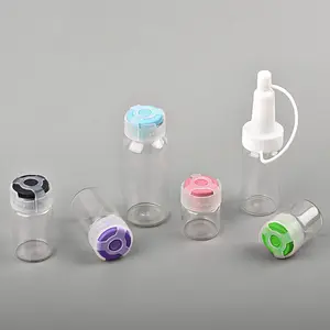 Frascos de vidro tubular personalizados, frascos de vidro transparentes de 5ml e 10ml 15ml 30ml, garrafa de vidro marrom