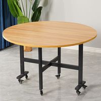 Table à manger ronde pliable avec roues Meubles de cuisine extensibles peu encombrants pour un petit usage domestique