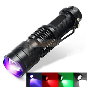 Zoomable 초점 LED 토치 365nm UV 손전등 3W UV 보라색 빛 LED 손전등 토치 UV 빛