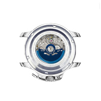 Montre automatique de plongée étanche de 200m avec couvercle arrière transparent