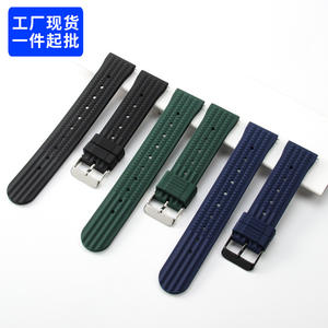 Alta calidad pequeño MM 20/22 azul negro correa de reloj de silicona abulón <span class=keywords><strong>Submariner</strong></span> 007 correas de reloj inteligente compatibles - Product Image 5