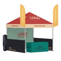 Tente Pop-Up Imperméable Robuste 3x3m avec Impression de Logo Personnalisé, Cadre en Aluminium, Haute Résolution, pour Expositions et Publicité