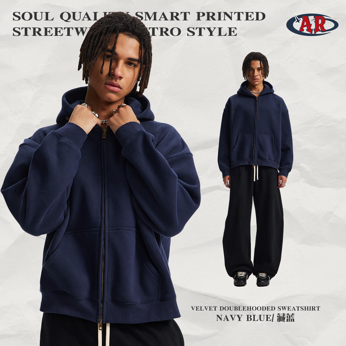 เสื้อกันหนาว Edition-F50 boxy-น้ำเงิน