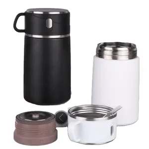 600ml Thermos Lunch Box Kid Louça Babys Isolamento Sopa Pote Stew Kettle Tigela portátil de aço inoxidável Vacuum Food