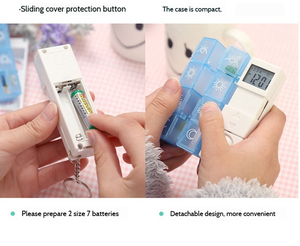 7 Ngày Hàng Tuần kỹ thuật số Pill Organizer 28 ngăn thông minh Pill kế hoạch Pill hộp thuốc Trường hợp với nhắc nhở hẹn giờ hộp thuốc - Product Image 3